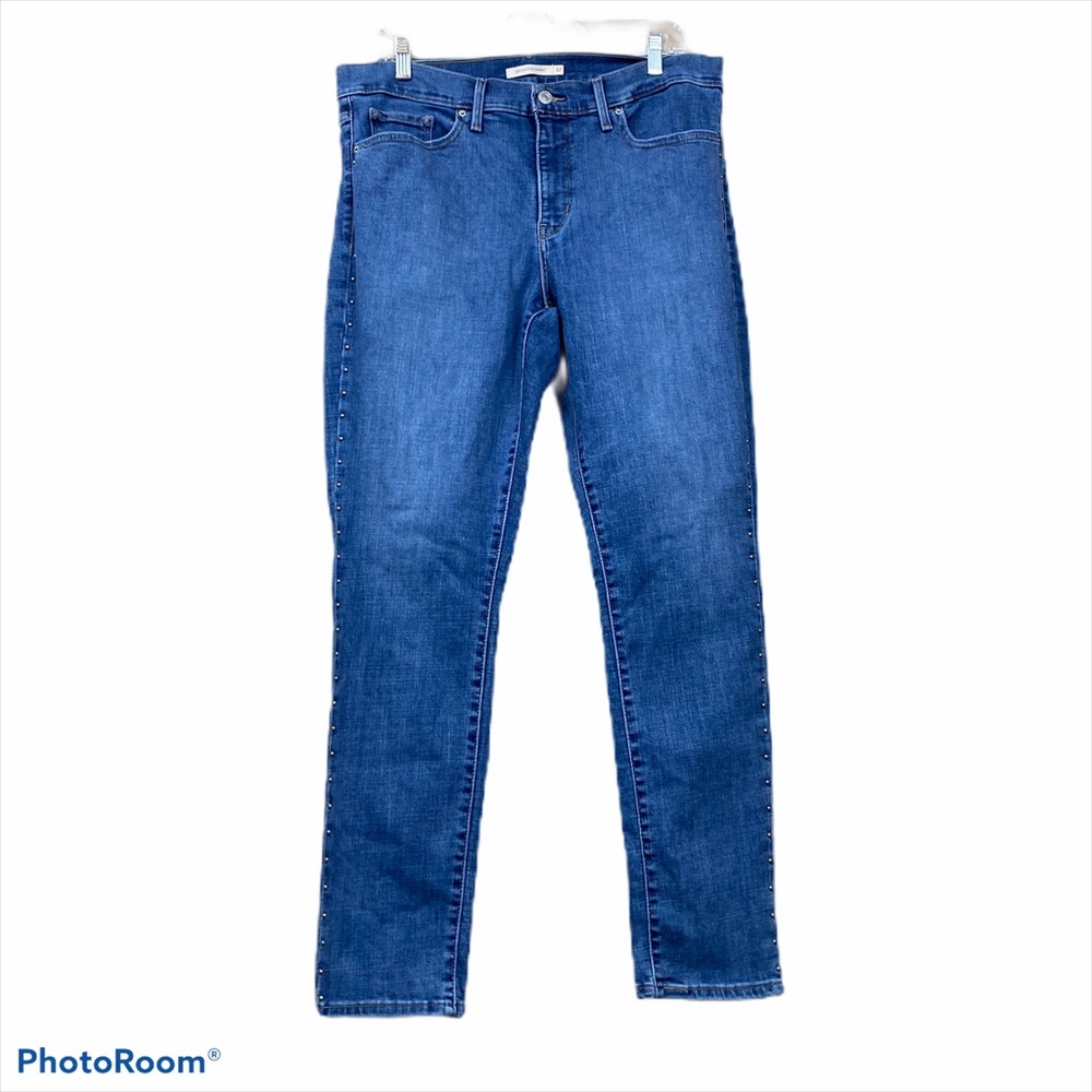 Levi’s 311 shaping skinny studded denim jeans 32 - Picture 2 of 6